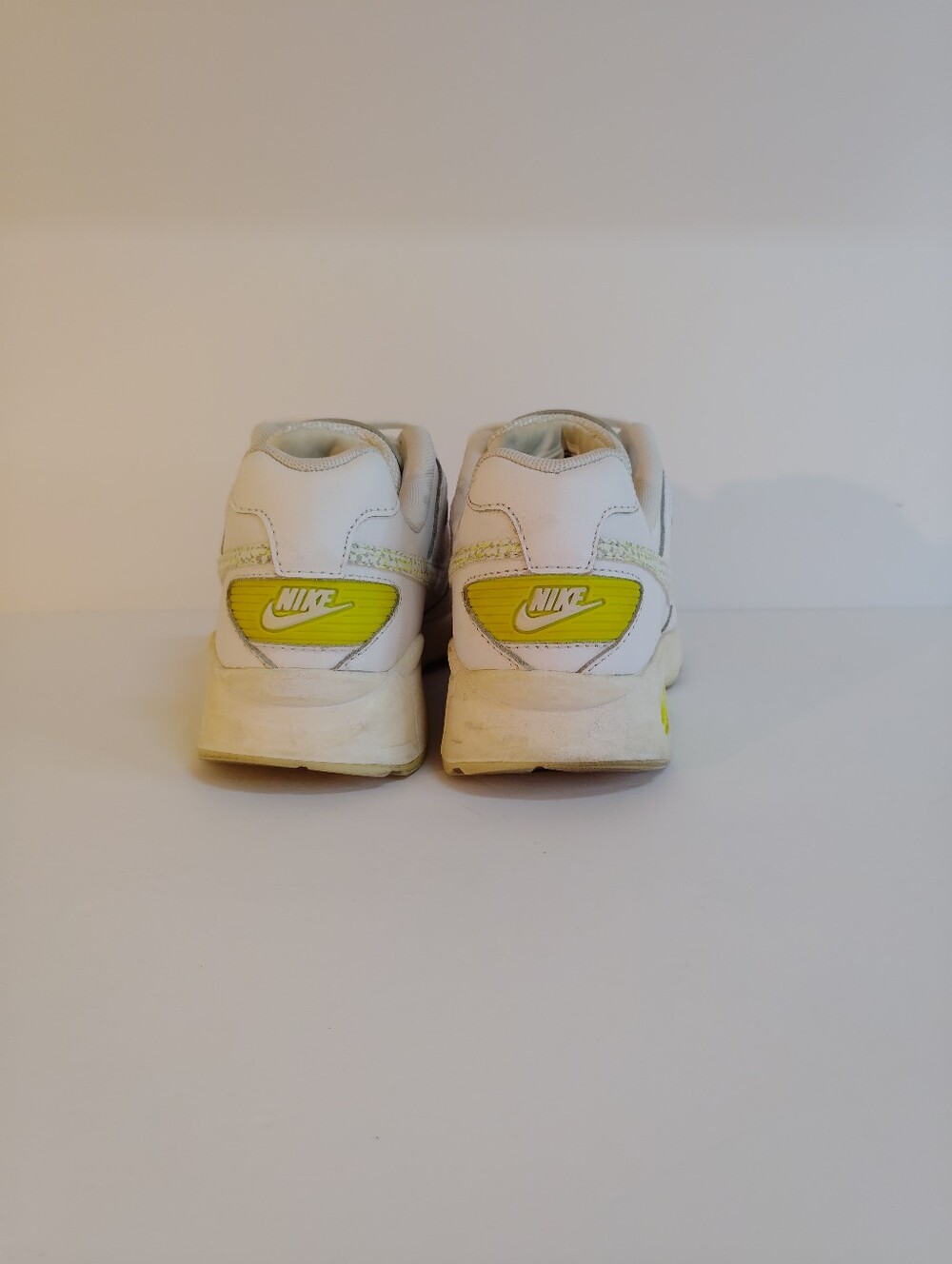 Nike Women's White Sneakers with Yellow Accents - Picture 3 of 9
